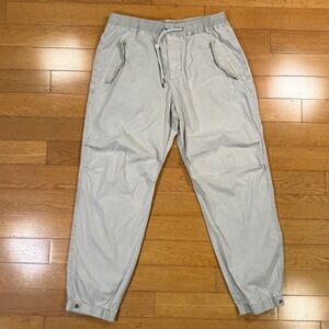 James Perse Mens Size 2 Medium Joggers Light Gray Cotton Stretch Pants MSPS1378